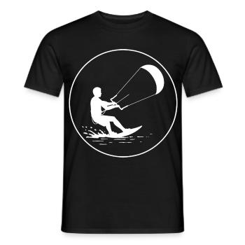 Wind im Griff - Männer T-Shirt - Schwarz - Vorne - AI Model Male 178 light (178cm)