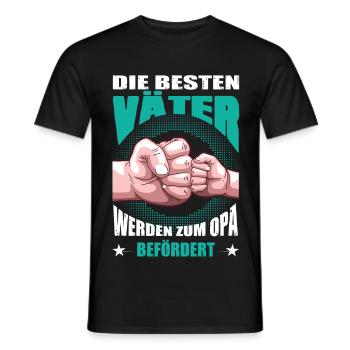 Opa Geschenk Väter Befördert Spruch Großvater - Männer T-Shirt - Schwarz - Vorne - AI Model Male 178 light (178cm)