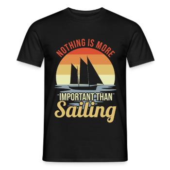 Vintage Sailing - Men's T-Shirt - black - Front - AI Model Male 178 light (178cm)