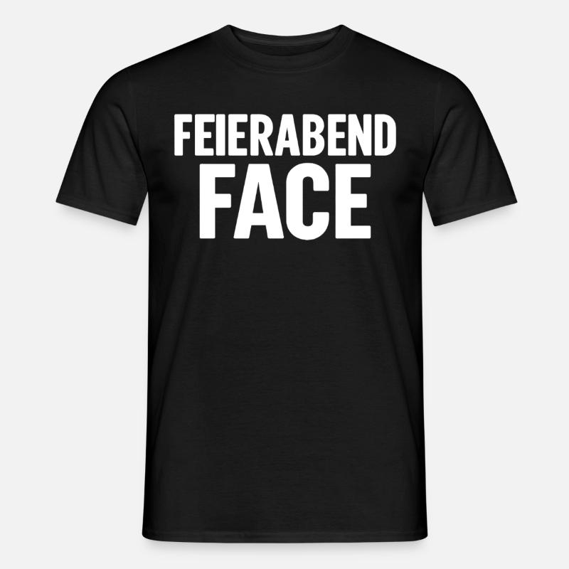 FEIERABEND FACE - Männer T-Shirt - Schwarz