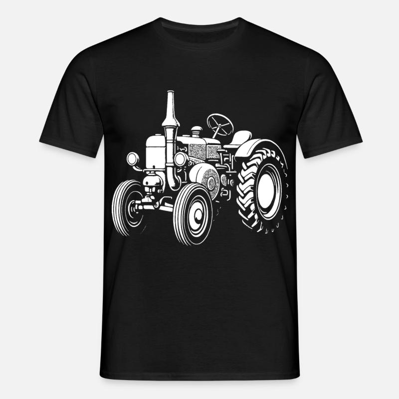 Nostalgischer Ackerheld - Männer T-Shirt - Schwarz