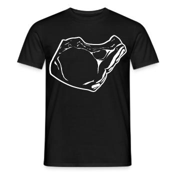 Steak Skizze - Männer T-Shirt - Schwarz - Vorne - AI Model Male 178 light (178cm)