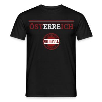 Austrian pride, flag of Austria - Men's T-Shirt - black - Front - AI Model Male 178 light (178cm)