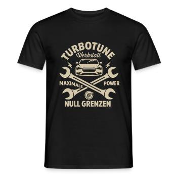 TurboWerkstatt : Puissant, sans limites - T-shirt homme - noir - Devant - AI Model Male 178 light (178cm)