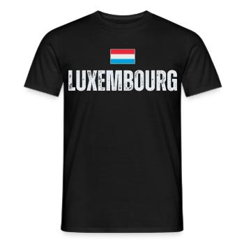 Flag of Luxembourg, Luxembourg pride - Men's T-Shirt - black - Front - AI Model Male 178 light (178cm)