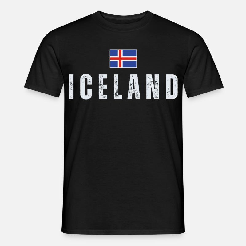 Icelandic Pride, Isländische Flagge - Männer T-Shirt - Schwarz