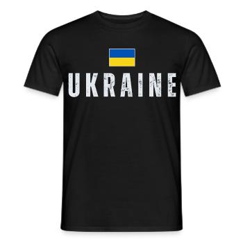Ukrainische Flagge, Ukrainischer Stolz - Männer T-Shirt - Schwarz - Vorne - AI Model Male 178 light (178cm)