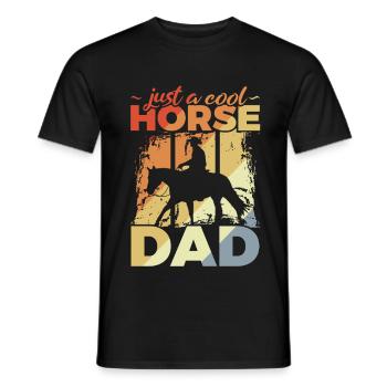 Cool Horse Dad - Männer T-Shirt - Schwarz - Vorne - AI Model Male 178 light (178cm)
