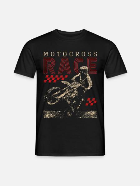 Motocross Rennen - Motocross Racer - Männer T-Shirt - Schwarz