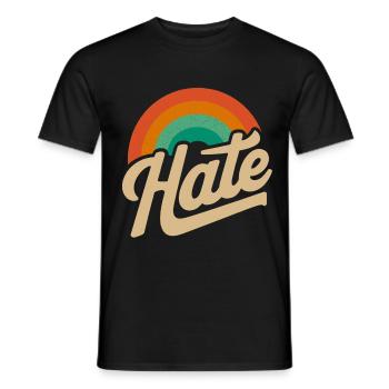 Hate aber auf eine nette weise - Männer T-Shirt - Schwarz - Vorne - AI Model Male 178 light (178cm)