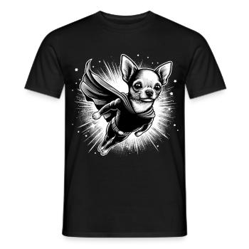 Super chien Chihuahua héros Cape Chi Chis cadeau - T-shirt homme - noir - Devant - AI Model Male 178 light (178cm)