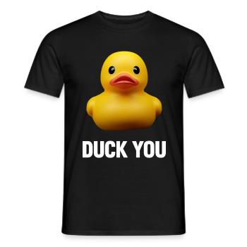 Duck ou - Männer T-Shirt - Schwarz - Vorne - AI Model Male 178 light (178cm)