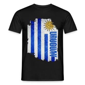 Vertikale Uruguay-Flagge, uruguayischer Stolz - Männer T-Shirt - Schwarz - Vorne - AI Model Male 178 light (178cm)