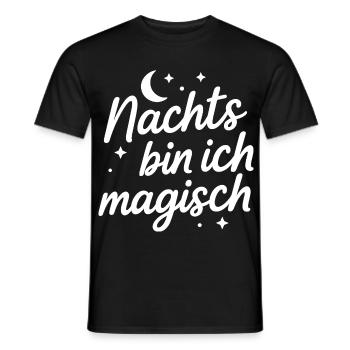 Nachts bin ich magisch - Männer T-Shirt - Schwarz - Vorne - AI Model Male 178 light (178cm)