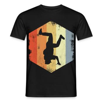 Breakdancer Vintage Look - T-shirt homme - noir - Devant - AI Model Male 178 light (178cm)