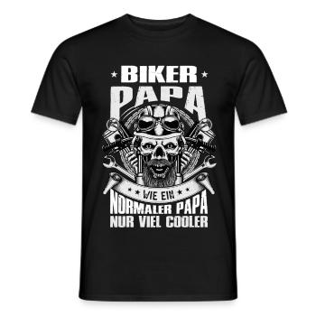 Biker Papa Geschenk Motorrad Spruch Vater - Männer T-Shirt - Schwarz - Vorne - AI Model Male 178 light (178cm)