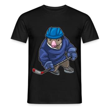 Mole Hockey Hockey Stick - Men's T-Shirt - black - Front - AI Model Male 178 light (178cm)