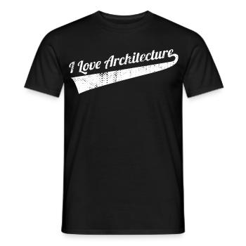 L’amour de l’architecture - T-shirt homme - noir - Devant - AI Model Male 178 light (178cm)