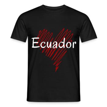 J’aime l’Équateur, fierté équatorienne - T-shirt homme - noir - Devant - AI Model Male 178 light (178cm)