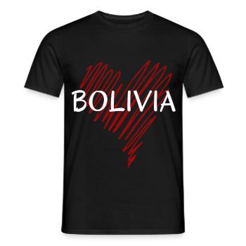 Ich liebe Bolivien, bolivianischer Stolz - Männer T-Shirt - Schwarz - Vorne - AI Model Male 178 light (178cm)