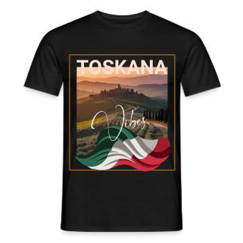 Tuscany Vibes Italian Region - Men's T-Shirt - black - Front - AI Model Male 178 light (178cm)