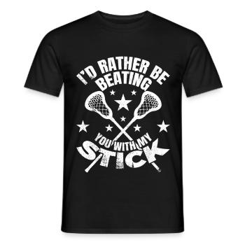 Je préfère te battre avec mon bâton - T-shirt homme - noir - Devant - AI Model Male 178 light (178cm)