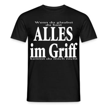 Do you think - you've got everything under control - Men's T-Shirt - black - Front - AI Model Male 178 light (178cm)