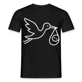Arrivée minimale de bébé - T-shirt homme - noir - Devant - AI Model Male 178 light (178cm)