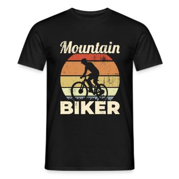VTT vintage - T-shirt homme - noir - Devant - AI Model Male 178 light (178cm)