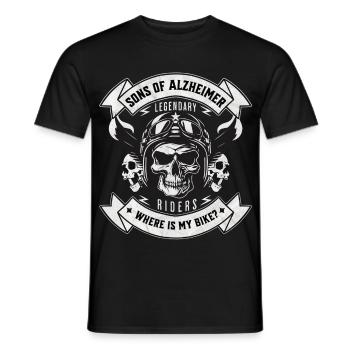 Sons of Alzheimer | Where is my bike? - Men's T-Shirt - black - Front - AI Model Male 178 light (178cm)