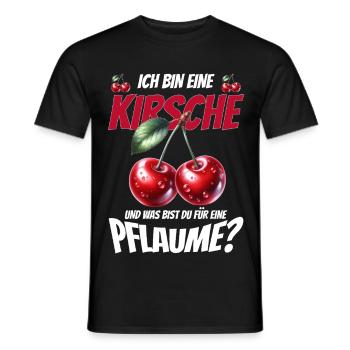 Kirsche Geschenk Pflaume Spruch Lustig Frauen - Männer T-Shirt - Schwarz - Vorne - AI Model Male 178 light (178cm)