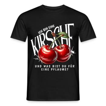 Kirsche Geschenk Pflaume Spruch Lustig Frauen - Männer T-Shirt - Schwarz - Vorne - AI Model Male 178 light (178cm)