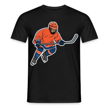 Eishockey - Männer T-Shirt - Schwarz - Vorne - AI Model Male 178 light (178cm)