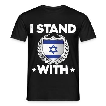 Israelschutz Wappen Design - Männer T-Shirt - Schwarz - Vorne - AI Model Male 178 light (178cm)