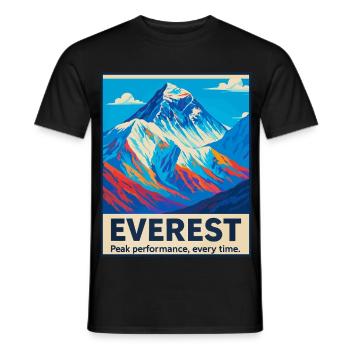 Everest – Peak Performance - Men's T-Shirt - black - Front - AI Model Male 178 light (178cm)