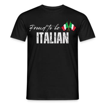 Stolzer Italiener, ich liebe Italien - Männer T-Shirt - Schwarz - Vorne - AI Model Male 178 light (178cm)