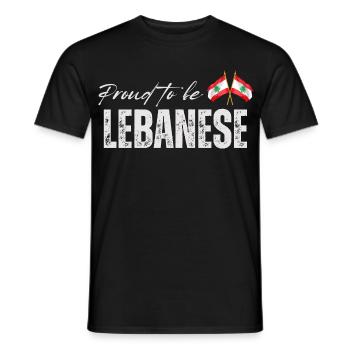 Lebanese proud, I love Lebanon - Men's T-Shirt - black - Front - AI Model Male 178 light (178cm)