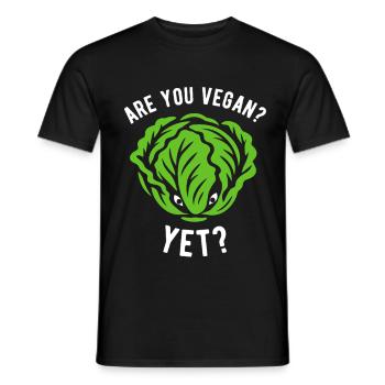 Salad - Are you vegan? Yet? - Vegan diet - Men's T-Shirt - black - Front - AI Model Male 178 light (178cm)