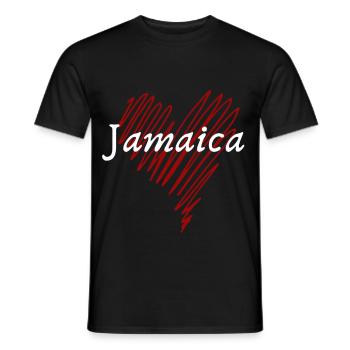 J’aime la Jamaïque, fabriquée en Jamaïque - T-shirt homme - noir - Devant - AI Model Male 178 light (178cm)