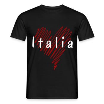 Ich liebe Italien, italienischen Stolz - Männer T-Shirt - Schwarz - Vorne - AI Model Male 178 light (178cm)