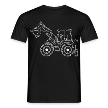 Excavator - Men's T-Shirt - black - Front - AI Model Male 178 light (178cm)