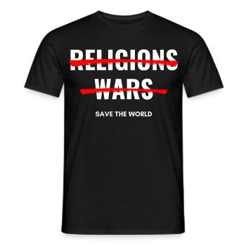 Pas de religions, pas de guerres - T-shirt homme - noir - Devant - AI Model Male 178 light (178cm)