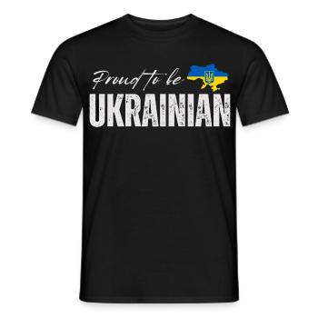 Stolzer Ukrainer, ich liebe die Ukraine - Männer T-Shirt - Schwarz - Vorne - AI Model Male 178 light (178cm)
