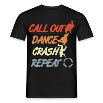 Vintage Breakdancing Zitat - Männer T-Shirt - Schwarz - Vorne - AI Model Male 178 light (178cm)
