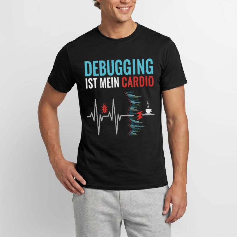 Debugging is my cardio - programmer nerd Men's T-Shirt