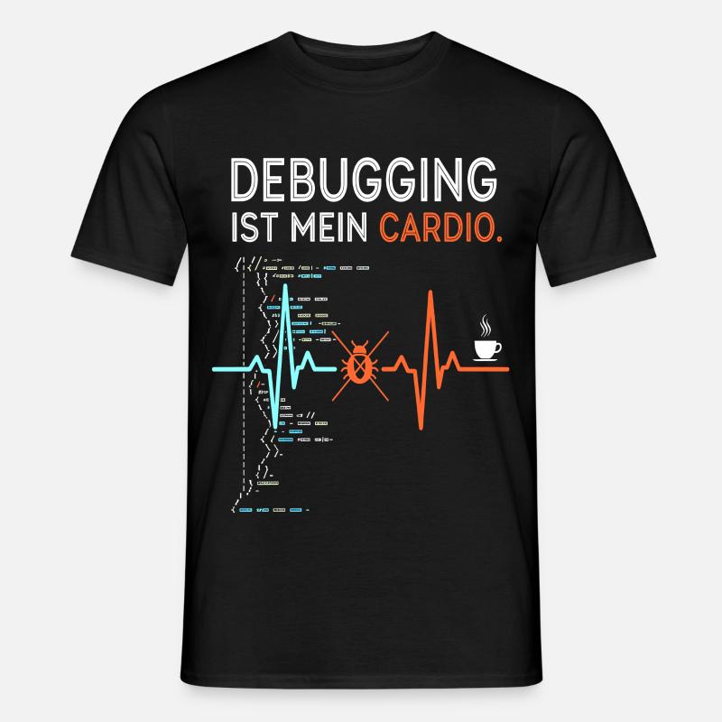 Debugging ist mein Cardio - Computer Nerd - Männer T-Shirt - Schwarz