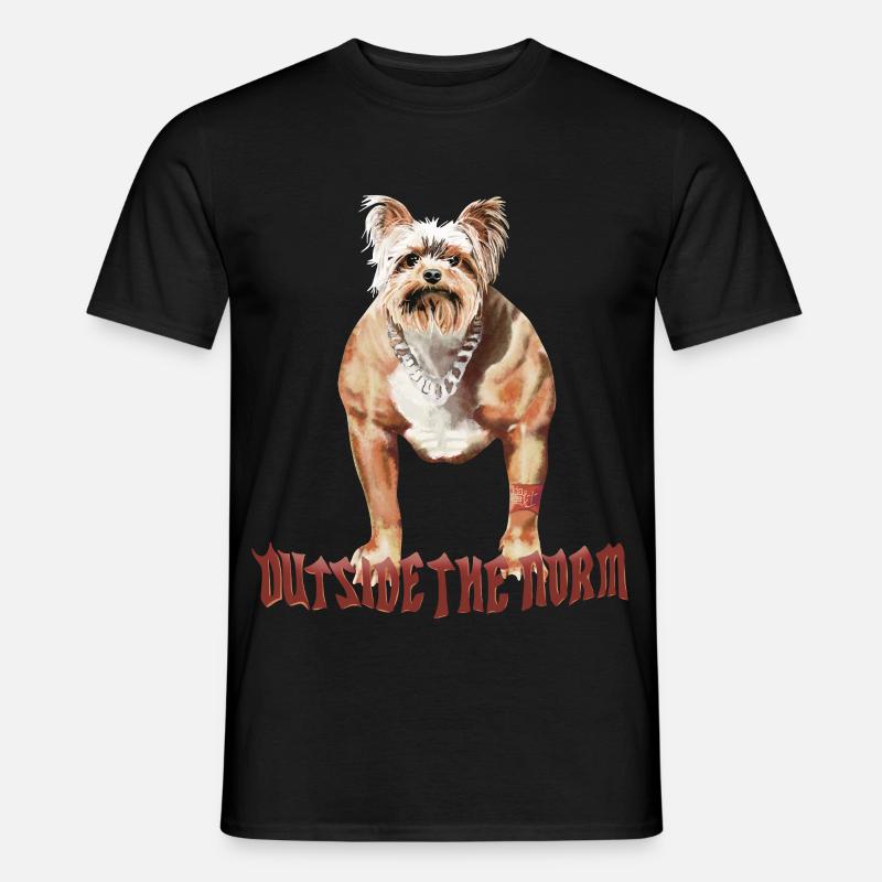 Außerhalb der Norm - Lustiger Hund - Männer T-Shirt - Schwarz