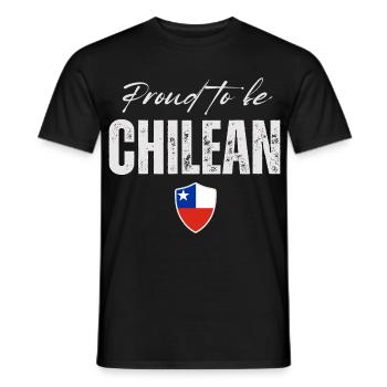Fière chilienne, j’adore le Chili - T-shirt homme - noir - Devant - AI Model Male 178 light (178cm)