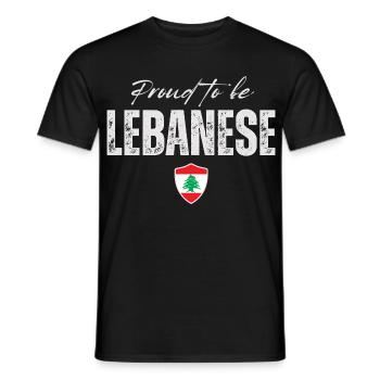 Libanais fier, j’aime le Liban - T-shirt homme - noir - Devant - AI Model Male 178 light (178cm)