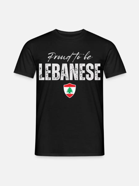 Libanais fier, j’aime le Liban - T-shirt homme - noir